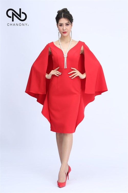 Váy Đỏ Tay Dơi 