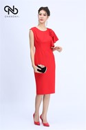 Váy Đỏ 1 Tay Hến Đính Hoa 