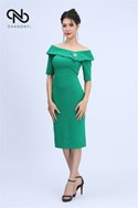 Váy Xanh Cổ Thuyền 