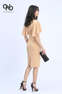 Váy Lụa Tay Hến Cài Hoa 