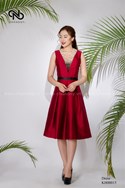 Váy tafta khoét ngực