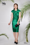 Sét áo + váy tafta hoa cuốn