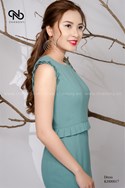 Đầm Bút Chì Vai Eo Xếp Ly