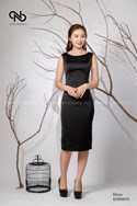 Váy lụa bút chì lưng trần