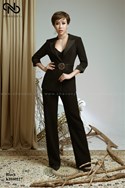 Bộ Vest đen cổ lụa tay lỡ