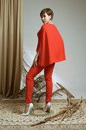 Set áo vest tà choàng và quần ống côn